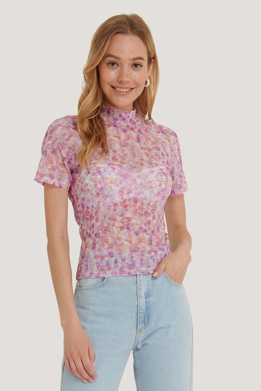 Short Sleeve Mesh Top