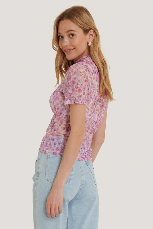 Short Sleeve Mesh Top