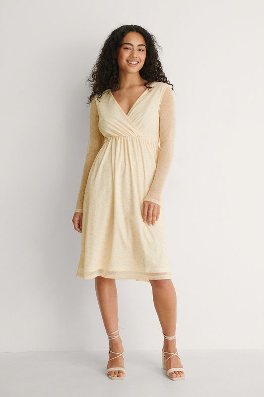 Recycled Wrap Mesh Dress
