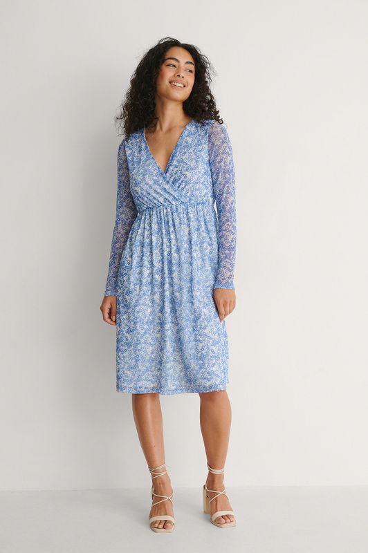 Recycled Wrap Mesh Dress