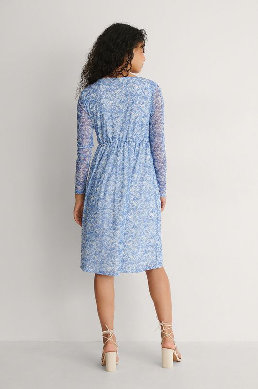 Recycled Wrap Mesh Dress