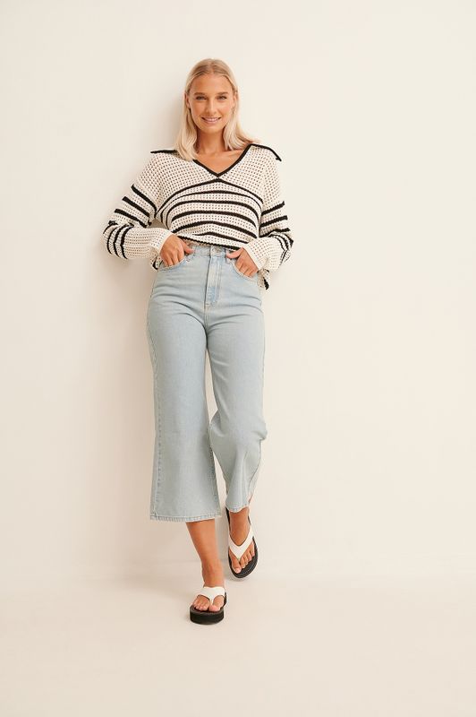 High Waist Cropped Jeans