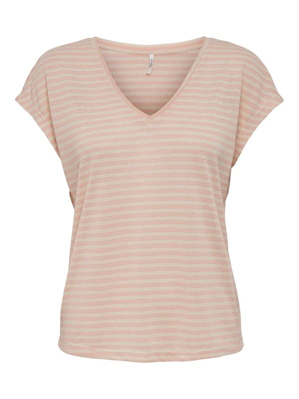 ONLCANNES S/S V-NECK GLITTER FR JRS