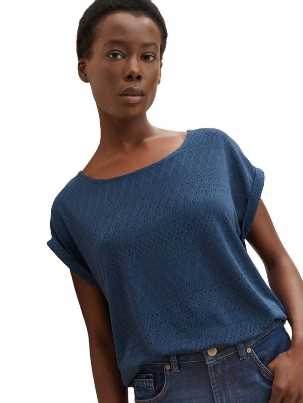 T-shirt ajour jacquard