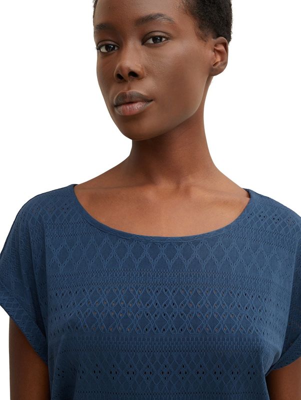 T-shirt ajour jacquard
