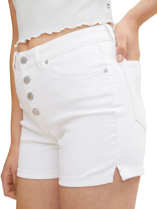 White denim shorts