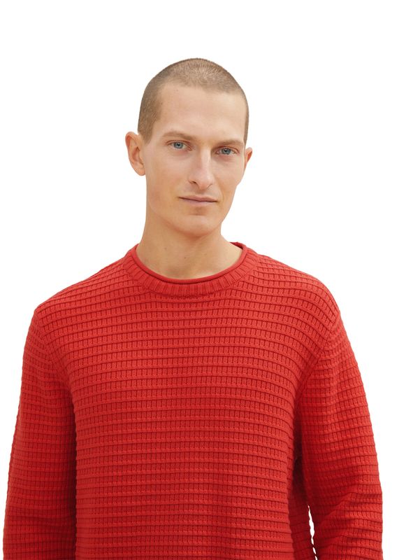 Strukturierter Strickpullover