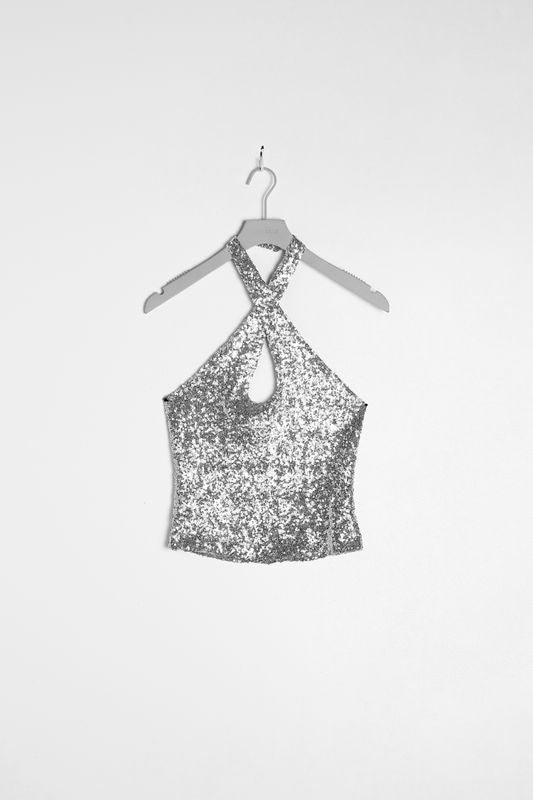Tyra sequin top