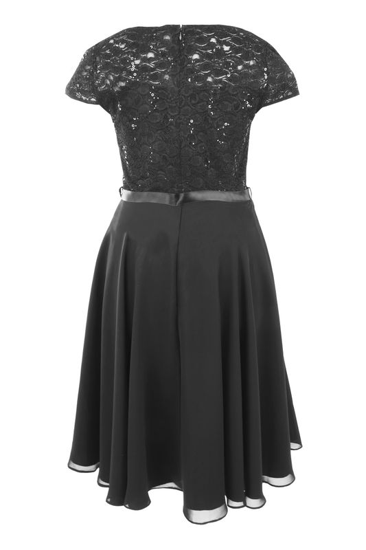 Girls
Chiffon-Kleid, mit elastischer Spitze