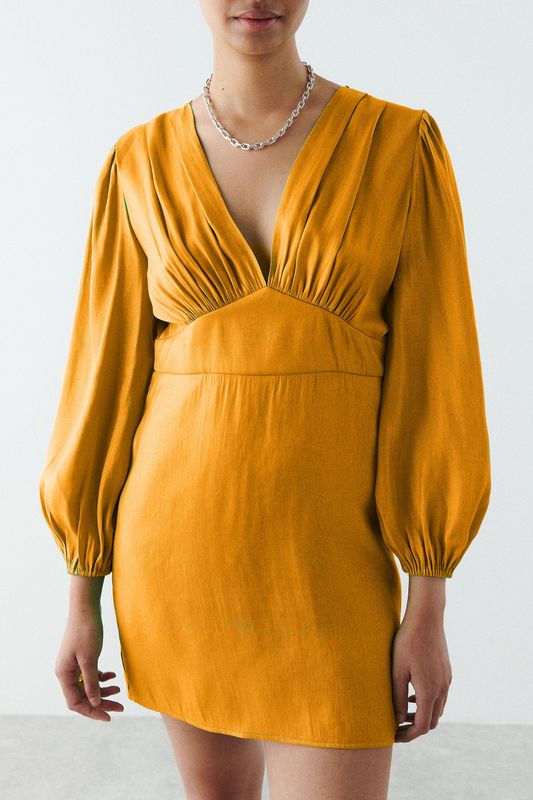 Puffi sleeve mini dress