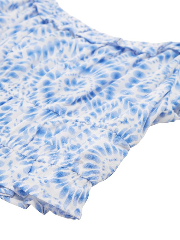 Cropped Bluse mit Allover-Print