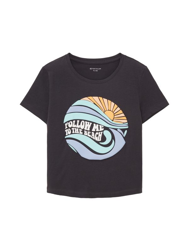 Cropped T-Shirt mit Print