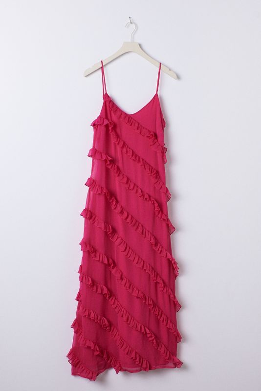 Allover frill maxi dress
