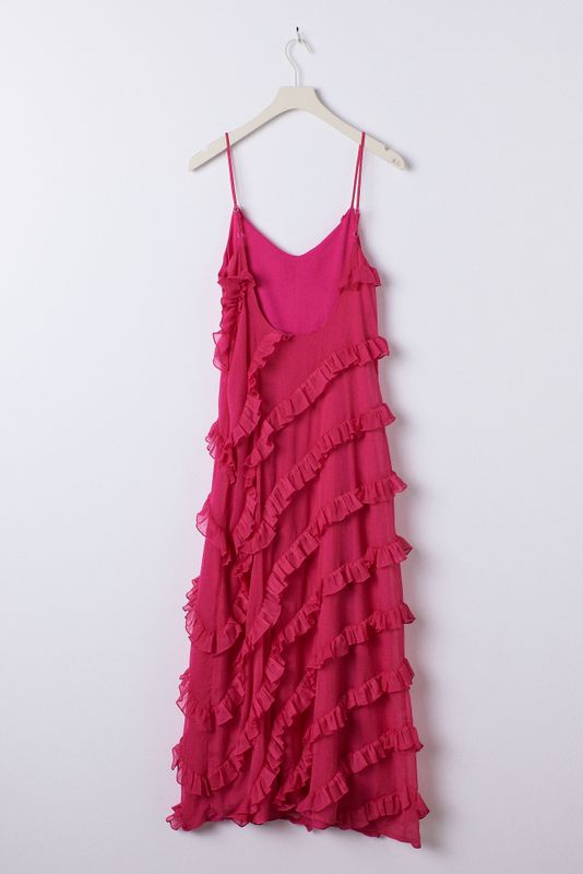 Allover frill maxi dress