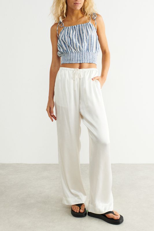 Satin trousers