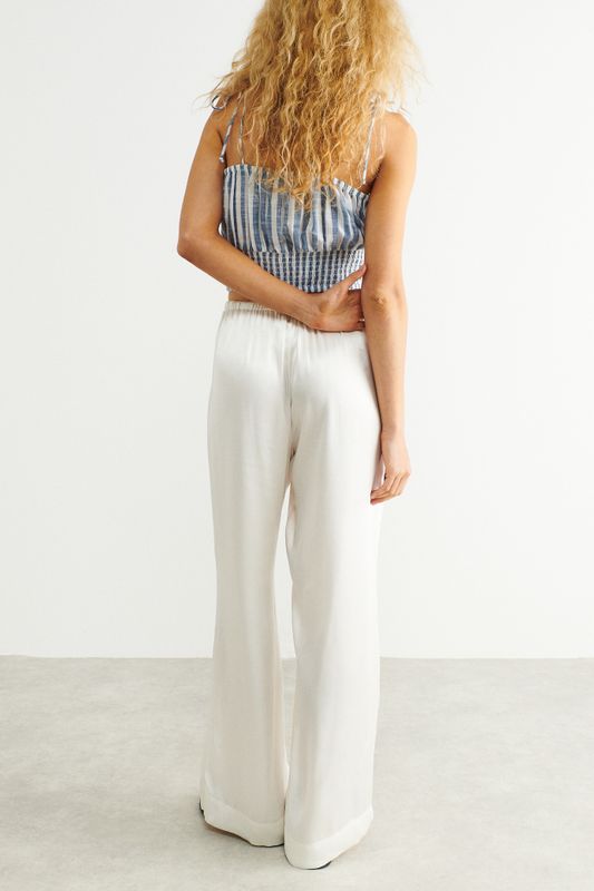 Satin trousers