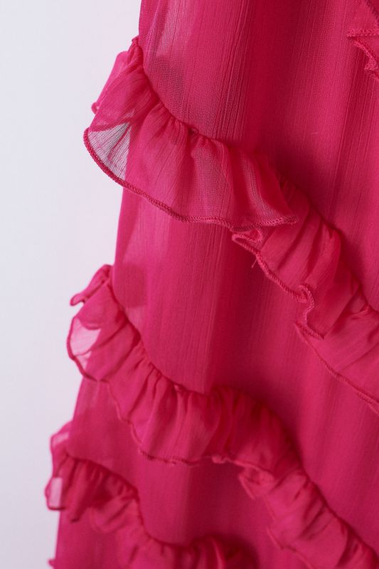 Allover frill maxi dress