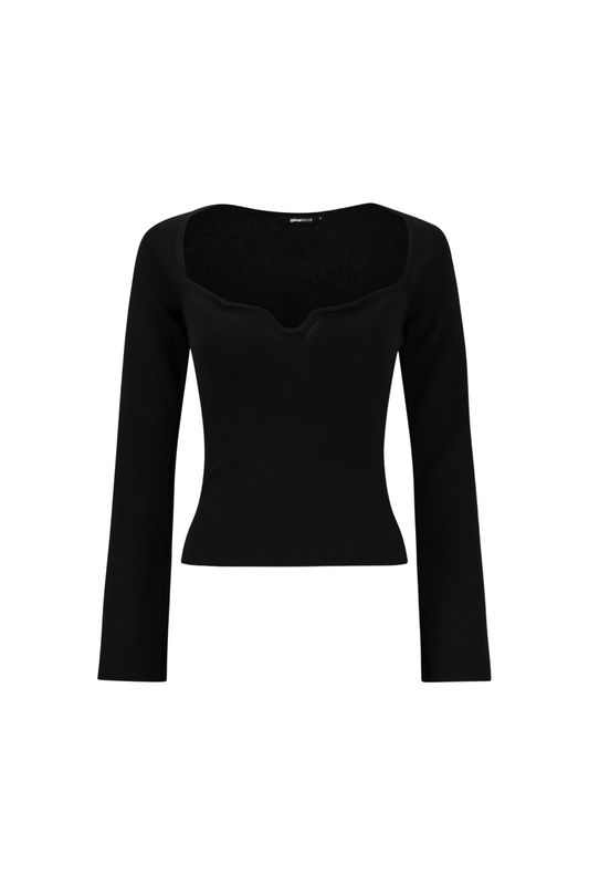 Damen Pullover Bügel-Ausschnitt