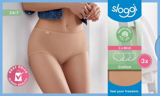 sloggi 24/7 Cotton Midi C3P