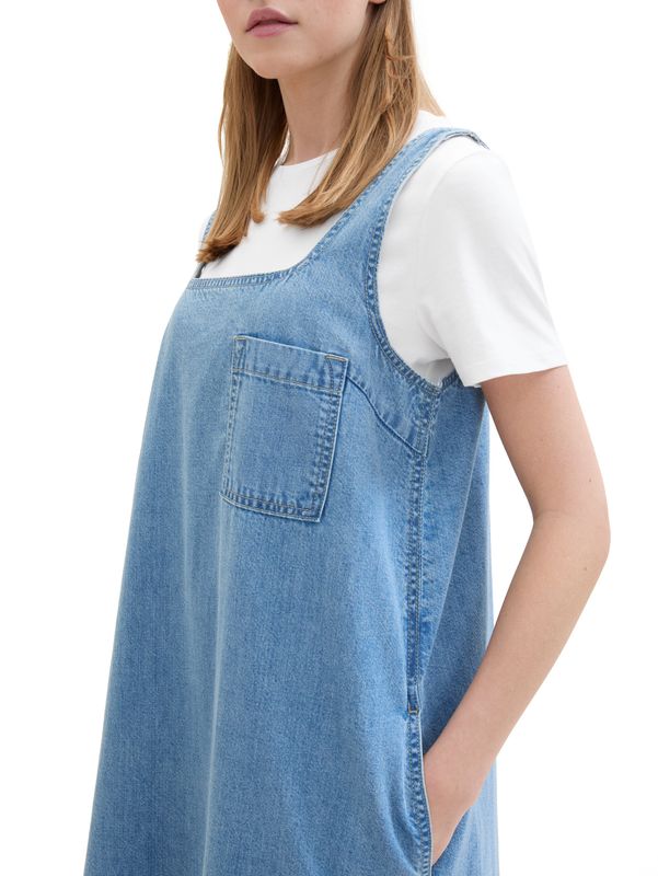 denim mini dress