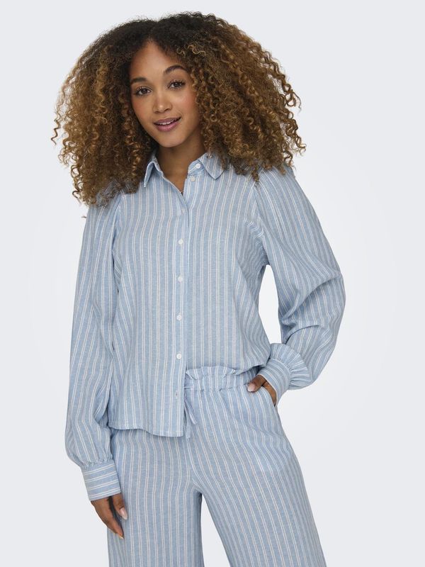 ONLCARO L/S LINEN BL PUFF SHIRT CC PNT