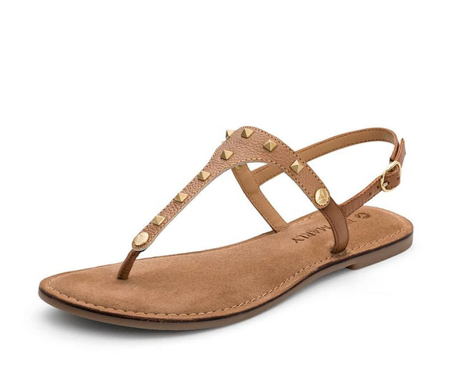 HeyMarly Basis Zehentrenner Sandale COMFORT COGNAC TS