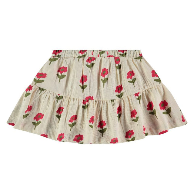 Mädchen Rock weiß/Blumen