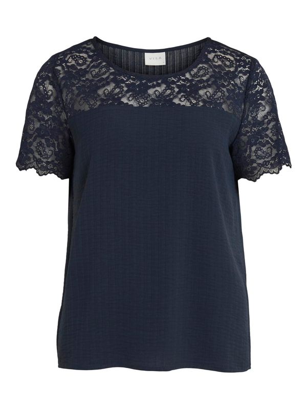 VILOVIE S/S LACE TOP/SU - NOOS