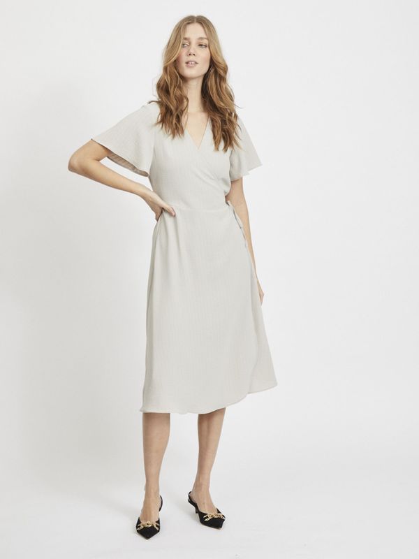 VILOVIE S/S WRAP MIDI DRESS/SU - NOOS