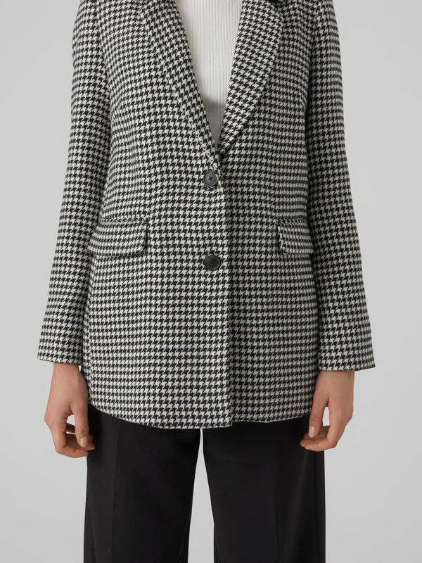VMHARPER LS LOOSE HOUNDSTOOTH BLAZER