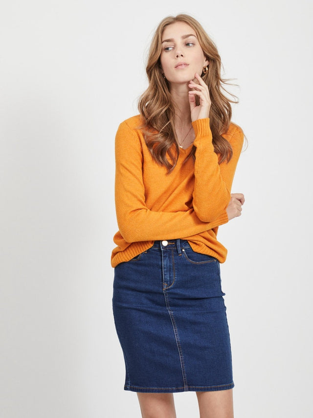 VIRIL V-NECK L/S KNIT TOP - NOOS