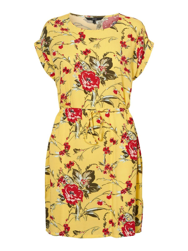VMSIMPLY EASY SS SHORT DRESS WVN GA