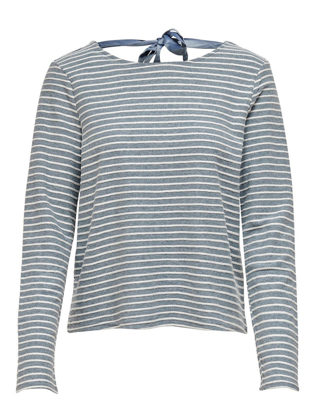 ONLELLY STRIPE L/S BOW TOP NOOS JRS