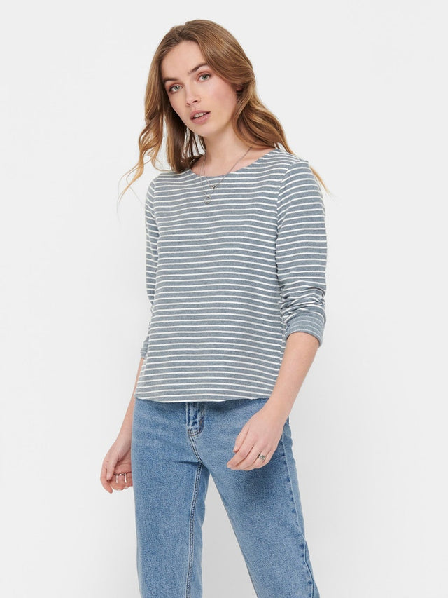 ONLELLY STRIPE L/S BOW TOP NOOS JRS