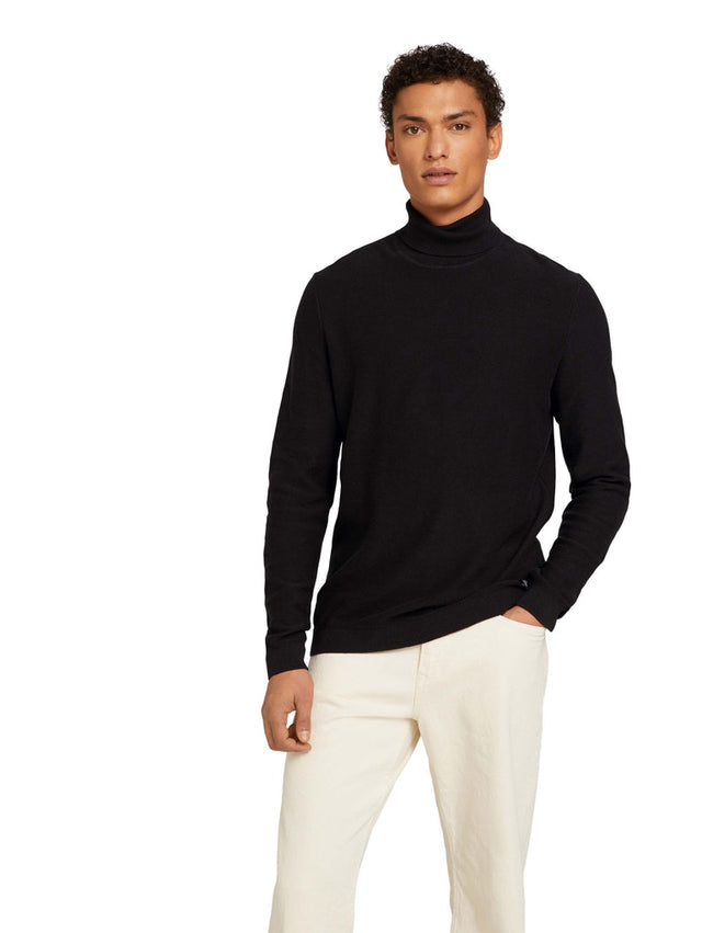 fine structured turtle neck