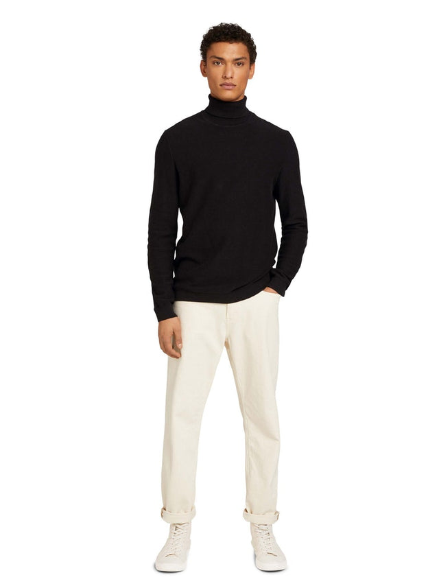 fine structured turtle neck