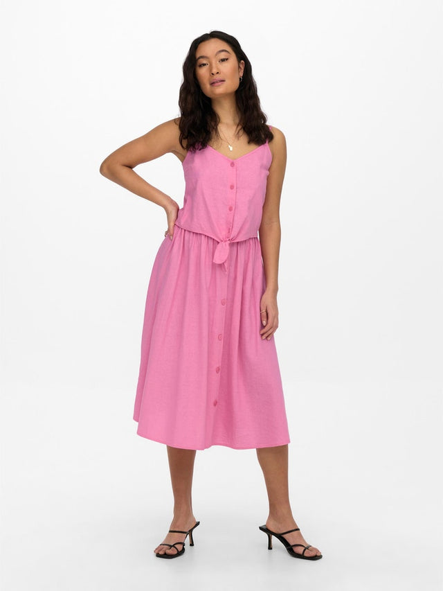 ONLCARO STRAP LINEN BLEND KNOT TOP PNT