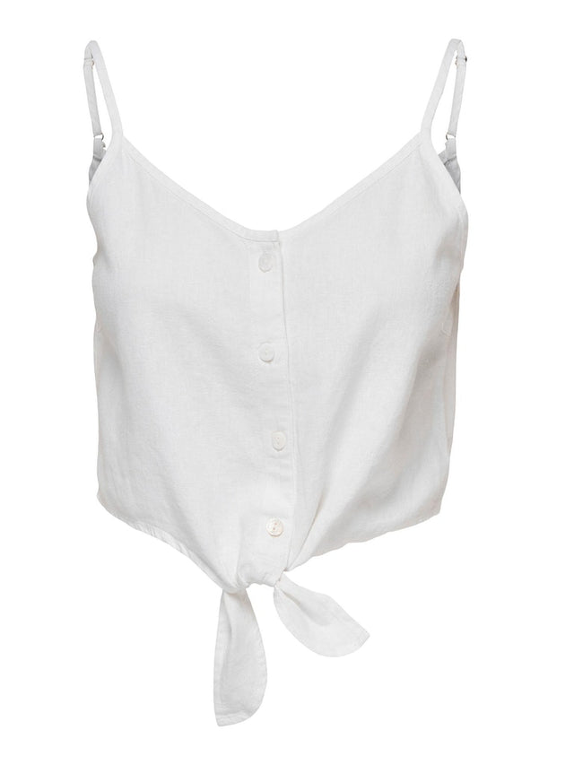 ONLCARO STRAP LINEN BLEND KNOT TOP PNT