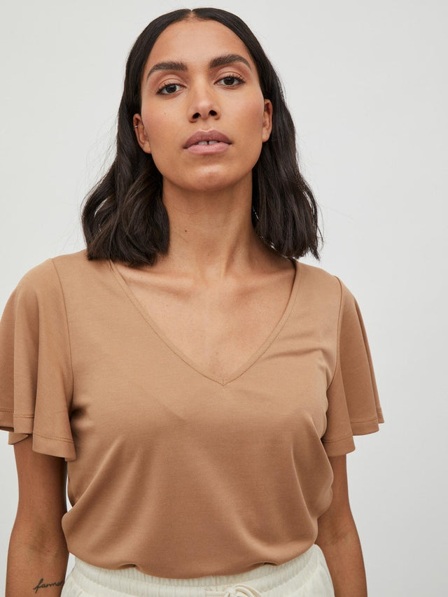 VIMODALI V-NECK S/S TOP/SU/R