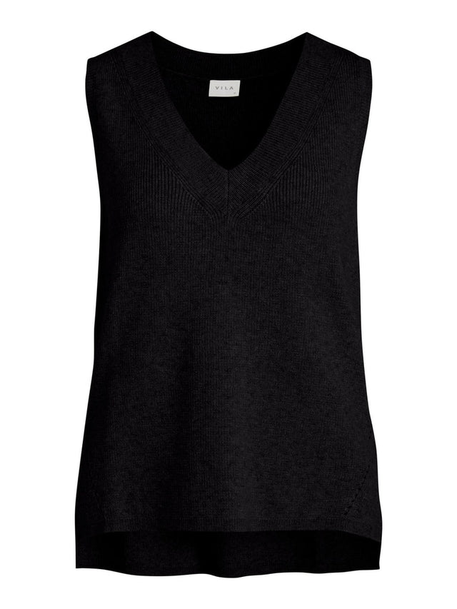 VIRIL KNIT RIB V-NECK S/L VEST - NOOS