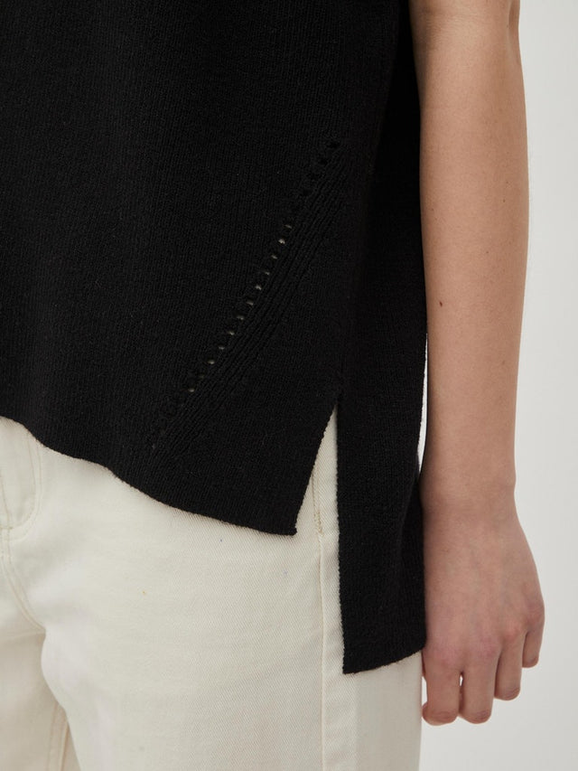 VIRIL KNIT RIB V-NECK S/L VEST - NOOS