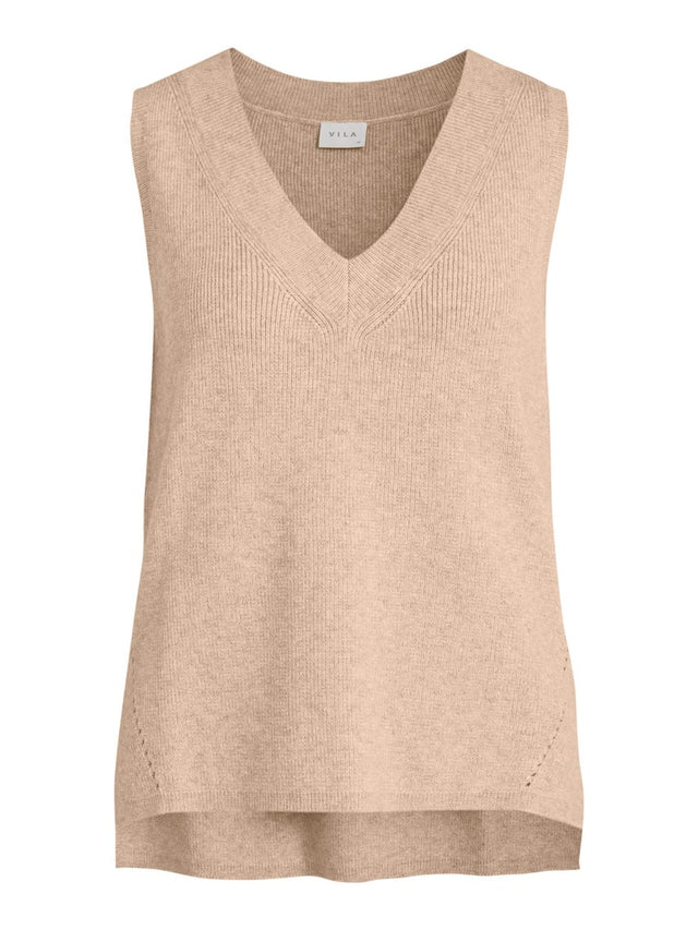 VIRIL KNIT RIB V-NECK S/L VEST - NOOS