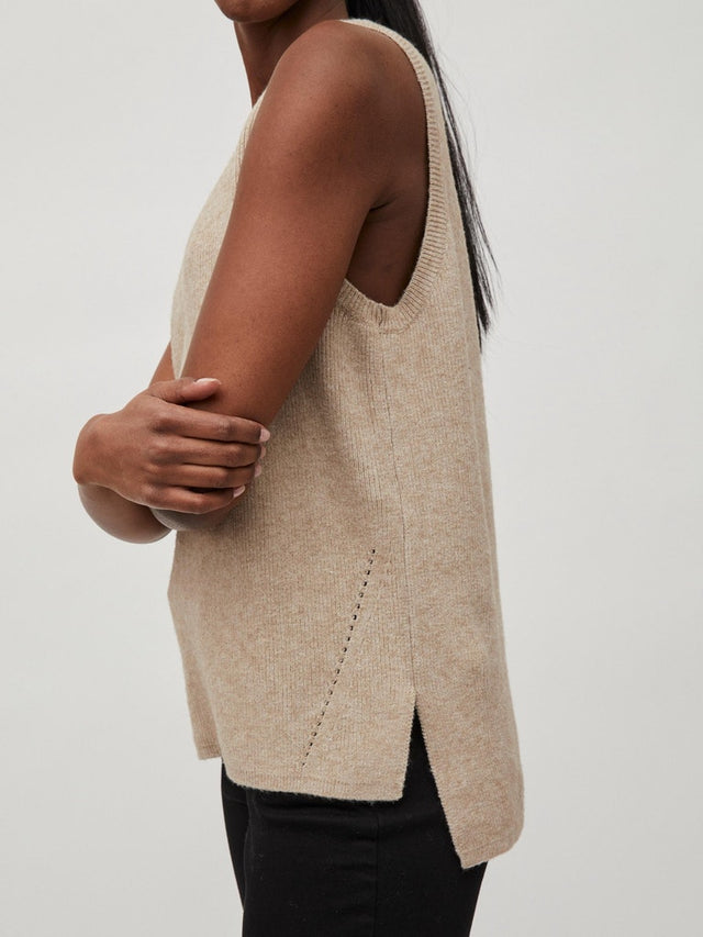 VIRIL KNIT RIB V-NECK S/L VEST - NOOS