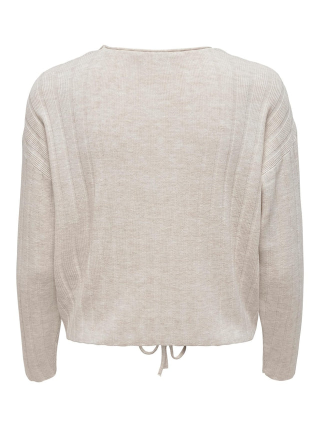 ONLNEW TESSA LS RUCHING PULLOVER CS KNT
