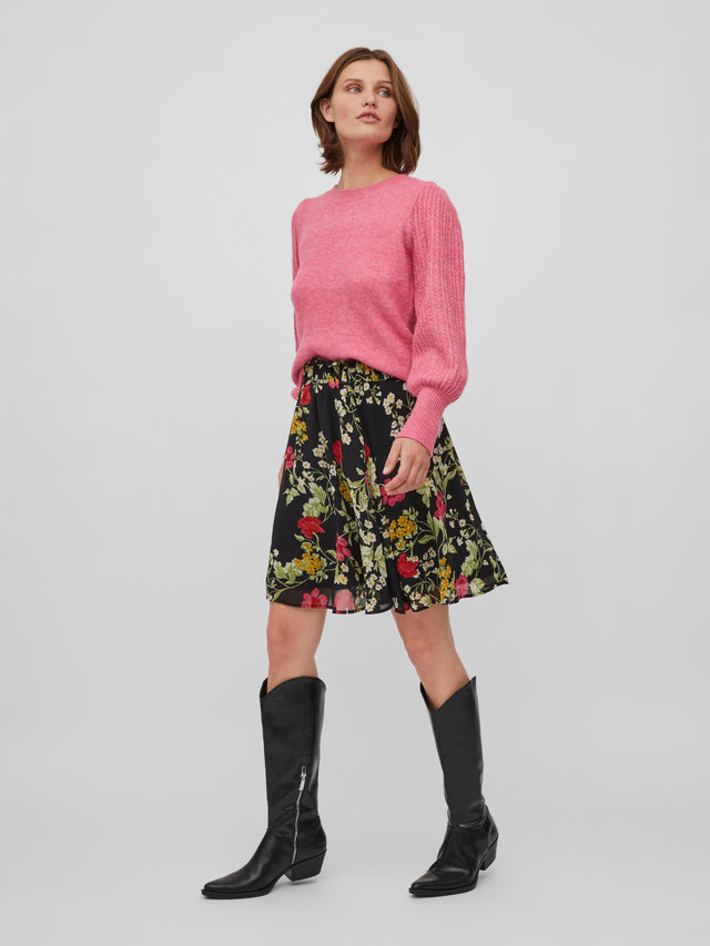 VICLEO O-NECK L/S KNIT TOP/SU