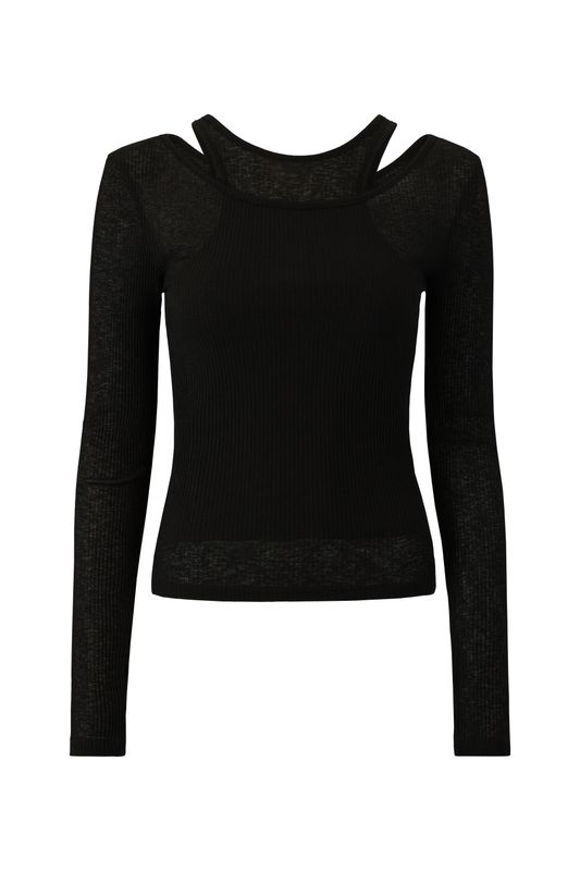 Long sleeve cut out top