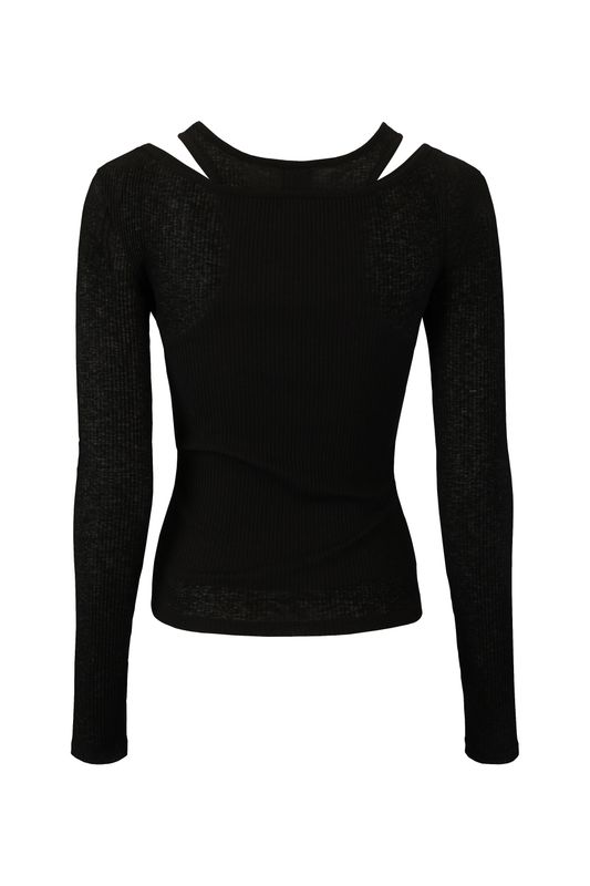 Long sleeve cut out top