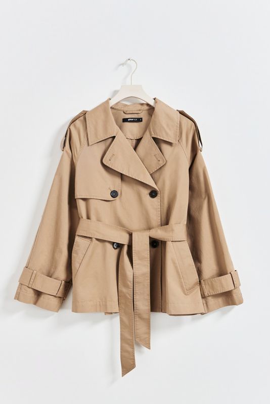 short belted trench coat