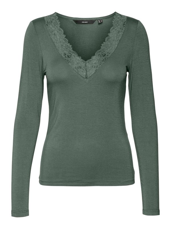 VMROSA LS V-NECK LACE TOP GA JRS NOOS