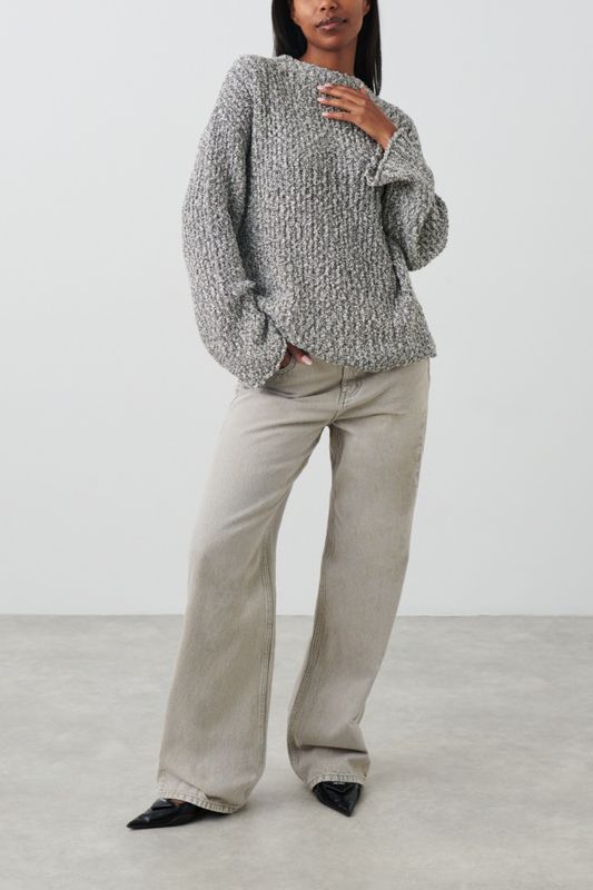 slub knitted sweater